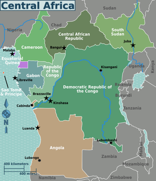 Zentralafrika Map